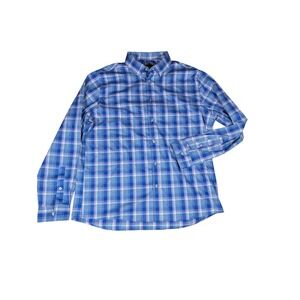 MICHAEL KORS Men's XL Button Down Shirt Slim Fit Airsoft Cooling Plaid Casual